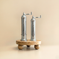 Chrome + Brass Mills Riser Set