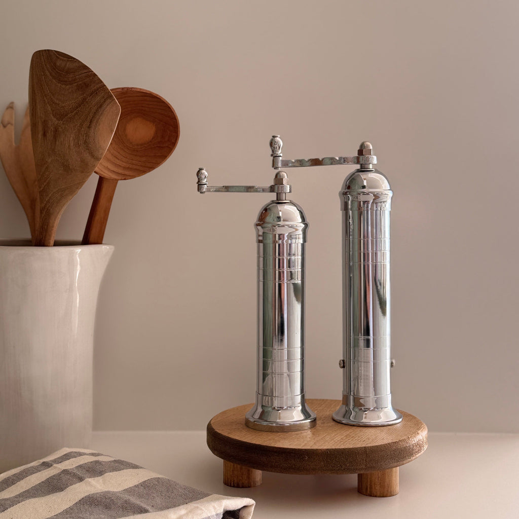 Chrome + Brass Mills Riser Set