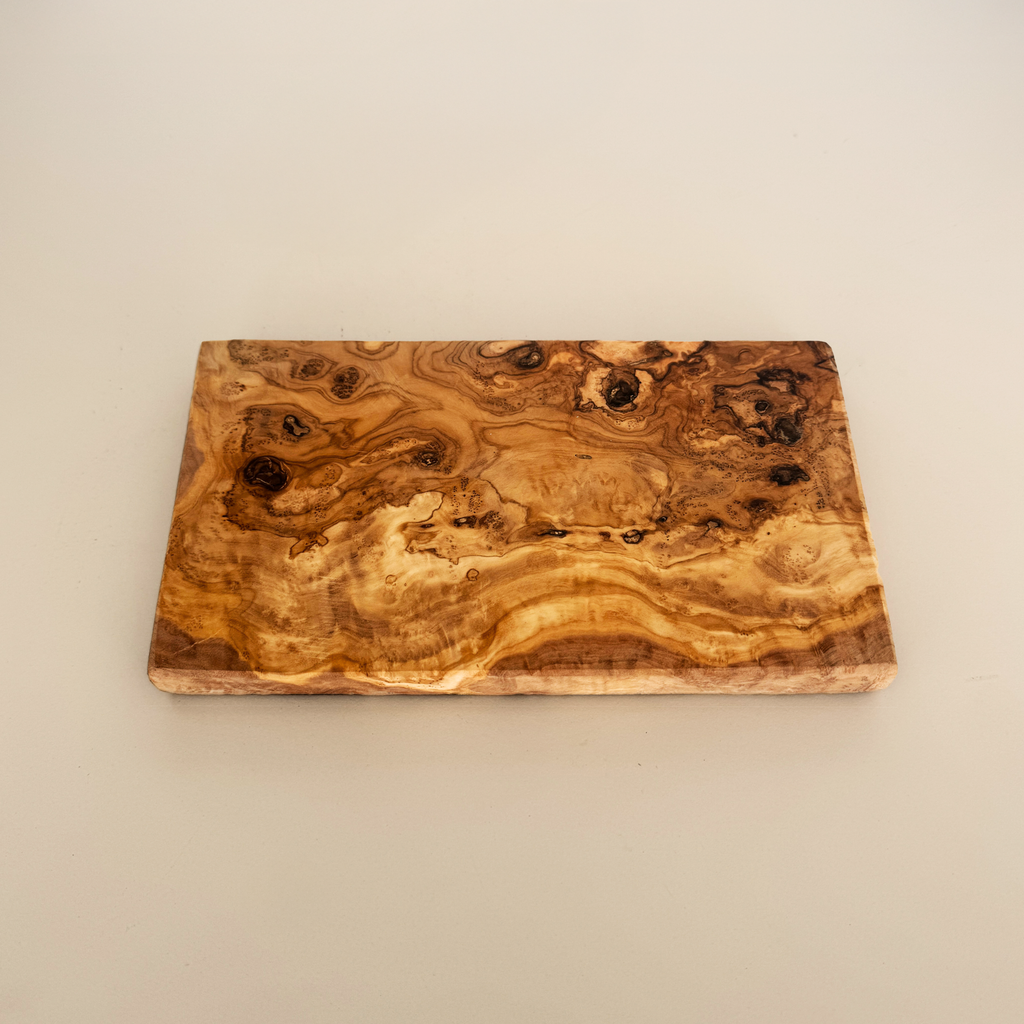 Copper + Brass Mills & Olive Wood Board Set